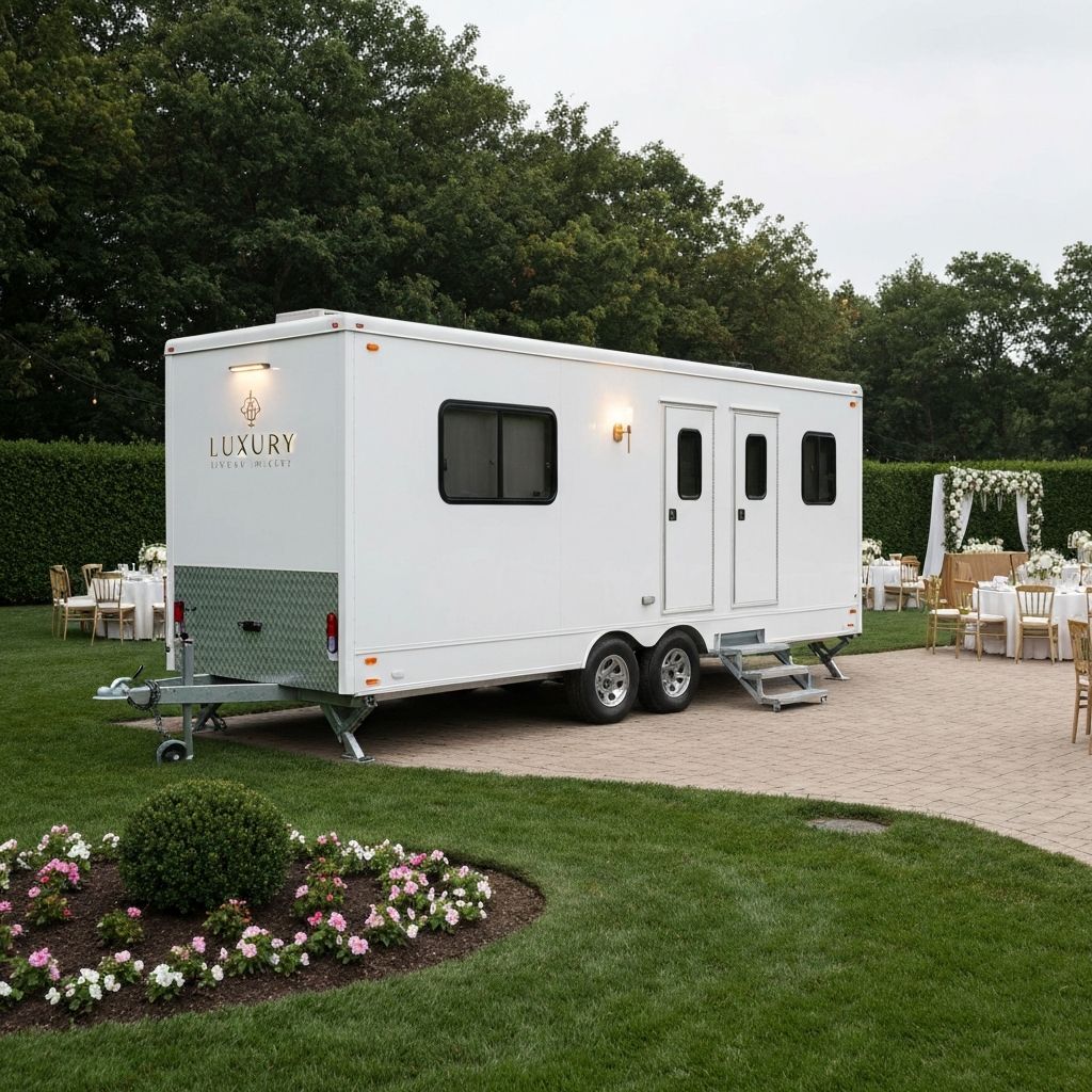 Luxury Restroom Trailers available for rent in Merced, CA